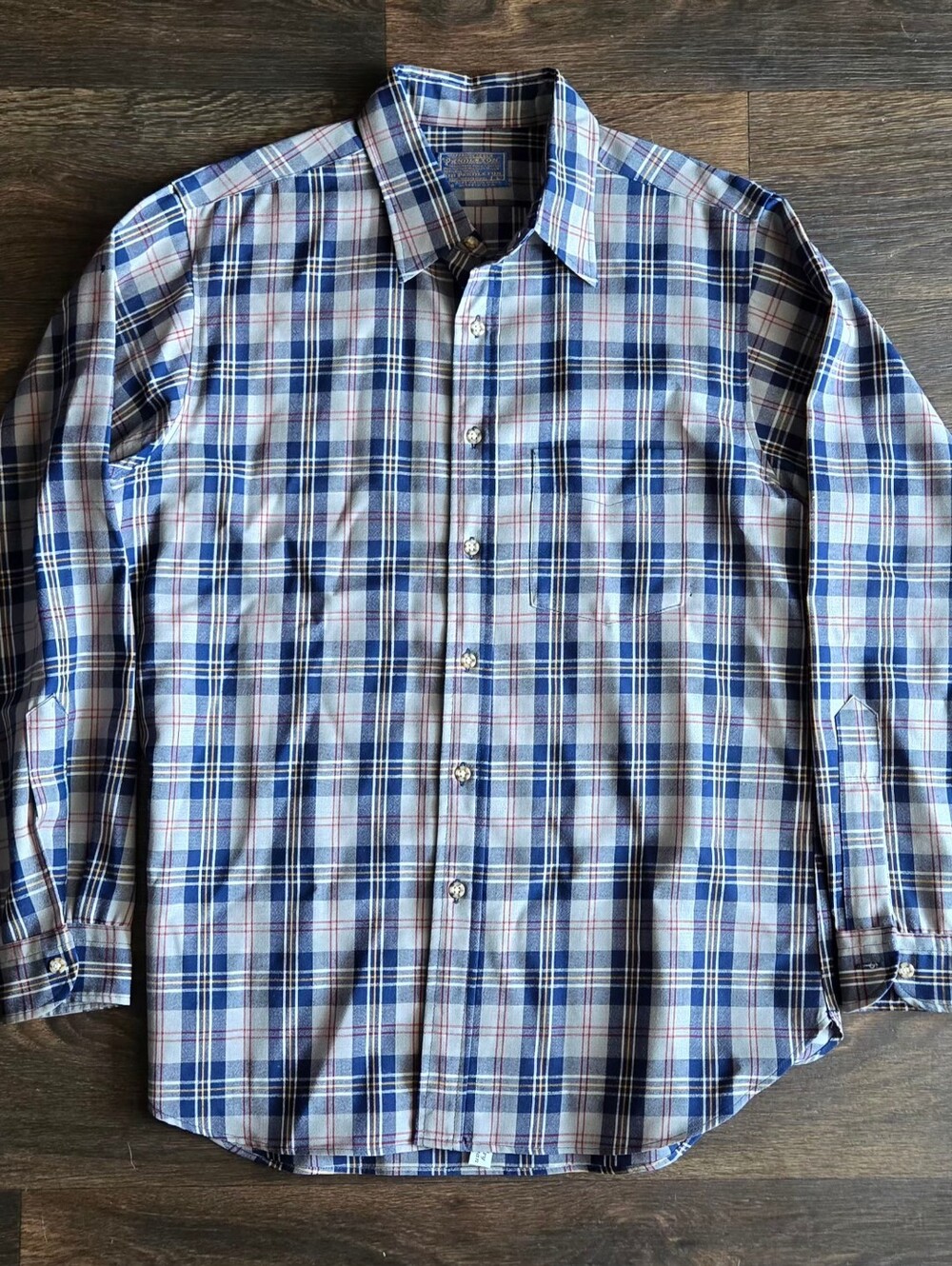 Vintage Pendleton 100% Virgin Wool Made In USA Board Shirt PlaidMen Size Large
